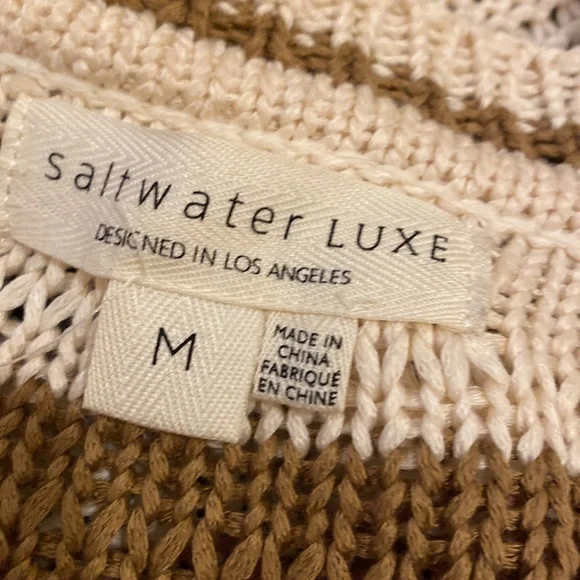 Saltwater LUXE Women's Blue Hailee Sweater V-Neck . Size M - Picture 5 of 8